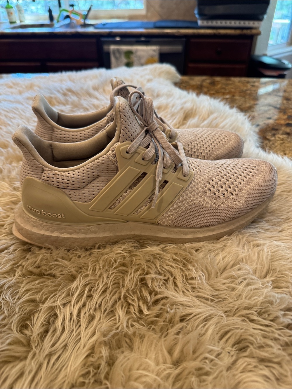 Adidas Women’s Ultraboost size 9.0 US. Beige color. Like new!